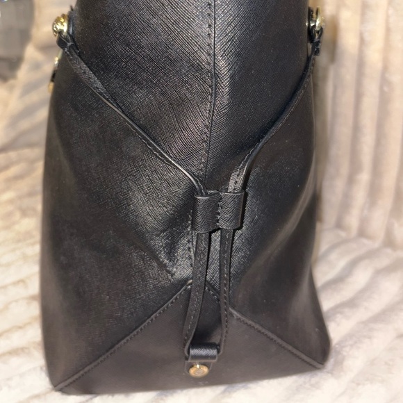 Henri Bendel Extra Large Black Tote with Gold Accents - Picture 3 of 6